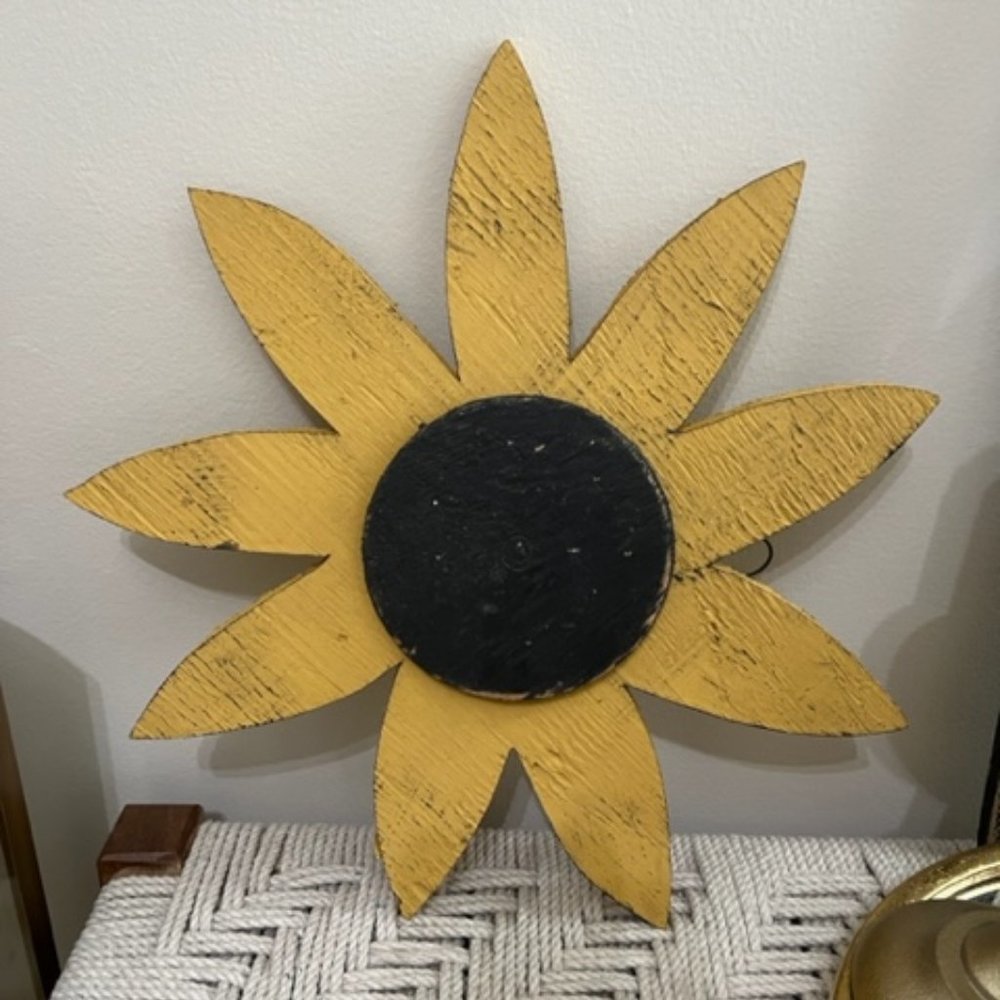 Wooden Sunflower Wall Hanging